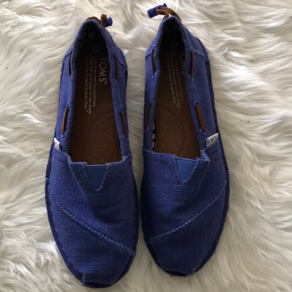 Toms burlap boat shoes 6